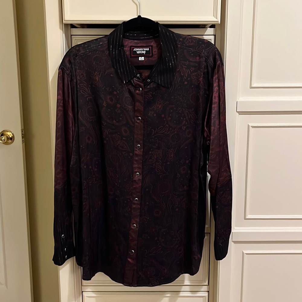Johnny Was button down blouse size XL